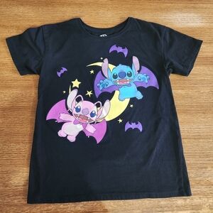 Disney Stitch and Angel Bat Halloween T Shirt Youth Girls Size XL 14 16